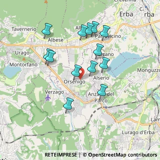 Mappa Via per Erba, 22030 Orsenigo CO, Italia (1.75077)