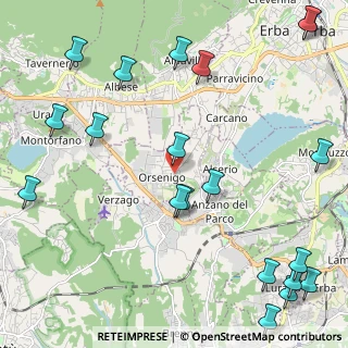 Mappa Via per Erba, 22030 Orsenigo CO, Italia (3.0495)