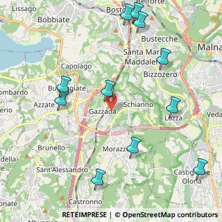 Mappa 21045 Gazzada Schianno VA, Italia (2.58364)