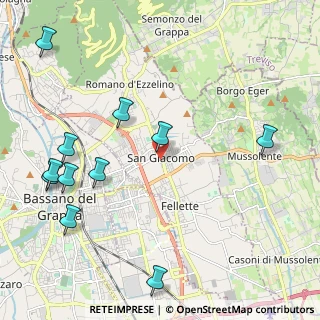 Mappa Via Generale G. Giardino, 36060 Romano D'ezzelino VI, Italia (2.63091)