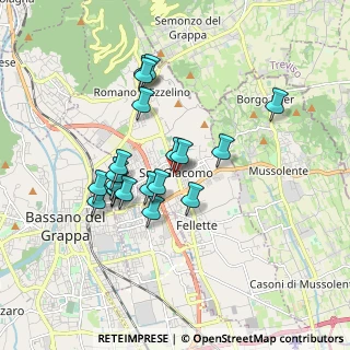 Mappa Via Generale G. Giardino, 36060 Romano D'ezzelino VI, Italia (1.54)