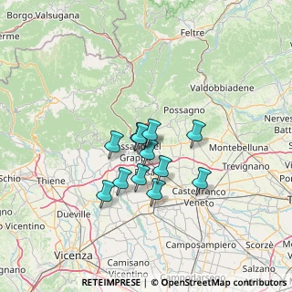 Mappa Via Generale G. Giardino, 36060 Romano D'ezzelino VI, Italia (9.5875)