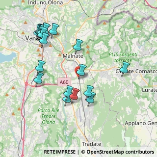 Mappa Via Baracca, 21040 Vedano Olona VA, Italia (4.4715)