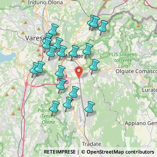 Mappa Via Baracca, 21040 Vedano Olona VA, Italia (3.8435)