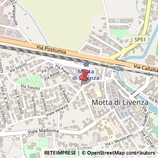 Mappa Viale Venezia, 4, 31045 Motta di Livenza, Treviso (Veneto)