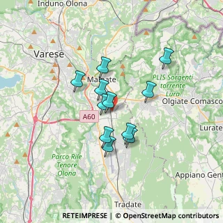 Mappa Via Guglielmo Marconi, 21040 Vedano Olona VA, Italia (2.59)