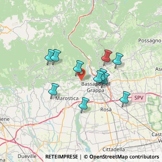 Mappa Strada Soarda, 36061 Bassano del Grappa VI, Italia (5.98273)