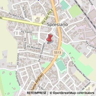 Mappa Piazzetta Alcide De Gasperi, 17, 31027 Spresiano, Treviso (Veneto)