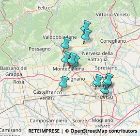 Mappa Via Tegorzo, 31044 Montebelluna TV, Italia (10.94)