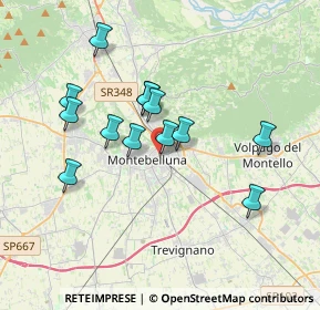 Mappa Via Tegorzo, 31044 Montebelluna TV, Italia (3.14615)