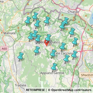 Mappa Via Rongio, 22077 Como CO, Italia (3.86211)