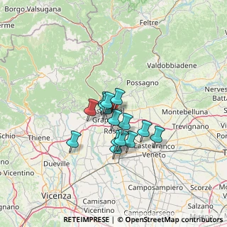 Mappa Via Piave, 36060 Romano D'ezzelino VI, Italia (8.764)