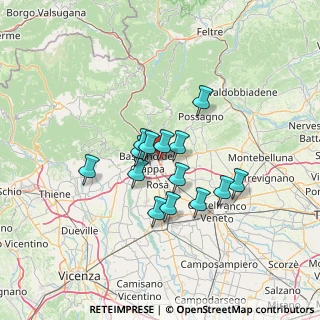 Mappa Via Piave, 36060 Romano D'ezzelino VI, Italia (9.98357)