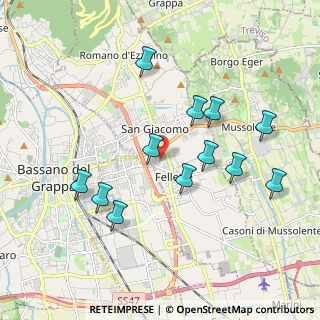 Mappa Vicolo Piave, 36060 Romano D'ezzelino VI, Italia (1.87417)