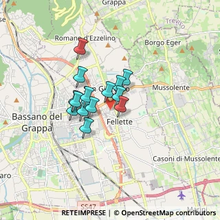 Mappa Via Piave, 36060 Romano D'ezzelino VI, Italia (1.105)