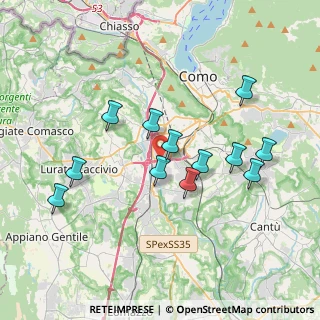 Mappa Via leopardi, 22070 Grandate CO, Italia (3.485)