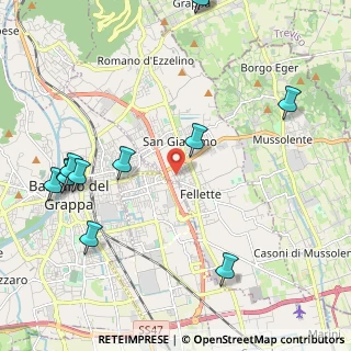 Mappa Via Montello, 36060 Romano D'ezzelino VI, Italia (2.71917)