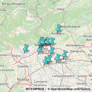 Mappa Via Montello, 36060 Romano D'ezzelino VI, Italia (9.35231)