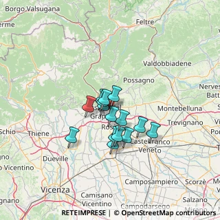 Mappa Via Montello, 36060 Romano D'ezzelino VI, Italia (8.71533)