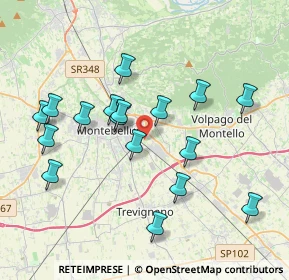 Mappa Via Castagnole, 31044 Montebelluna TV, Italia (3.76529)
