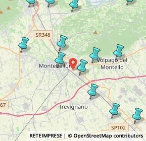 Mappa Via Castagnole, 31044 Montebelluna TV, Italia (5.765)