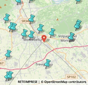 Mappa Via Castagnole, 31044 Montebelluna TV, Italia (5.889)