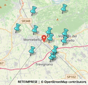 Mappa Via Castagnole, 31044 Montebelluna TV, Italia (3.38917)