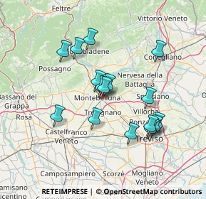 Mappa Via Castagnole, 31044 Montebelluna TV, Italia (12.52)