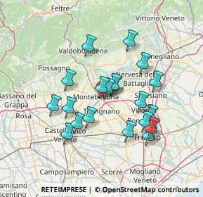 Mappa Via Castagnole, 31044 Montebelluna TV, Italia (12.3765)
