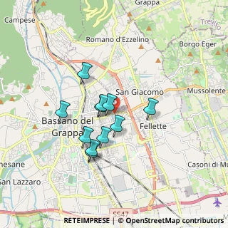 Mappa Via Treviso, 36022 Cassola VI, Italia (1.34091)