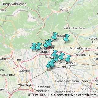 Mappa Via Asiago, 36060 Romano D'ezzelino VI, Italia (9.61286)