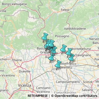 Mappa Via Asiago, 36060 Romano D'ezzelino VI, Italia (7.055)