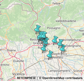 Mappa Via Bari, 36060 Romano D'ezzelino VI, Italia (7.055)