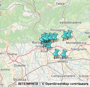 Mappa Via Bari, 36060 Romano D'ezzelino VI, Italia (6.99909)