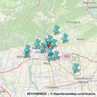 Mappa Via Asiago, 36060 Romano D'ezzelino VI, Italia (4.93385)