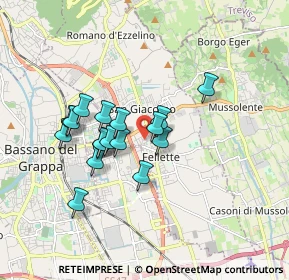 Mappa Via Bari, 36060 Romano D'ezzelino VI, Italia (1.40647)