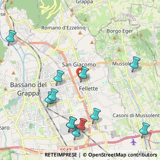 Mappa Via Asiago, 36060 Romano D'ezzelino VI, Italia (2.64667)