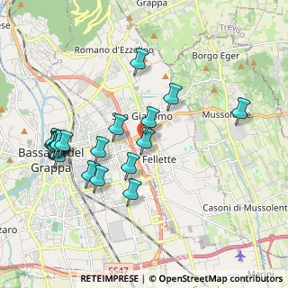 Mappa Via Asiago, 36060 Romano D'ezzelino VI, Italia (2.063)