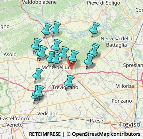 Mappa Via Ponte di Legno, 31044 Montebelluna TV, Italia (6.3215)