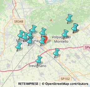 Mappa Via Ponte di Legno, 31044 Montebelluna TV, Italia (3.52786)