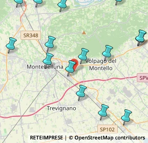 Mappa Via Ponte di Legno, 31044 Montebelluna TV, Italia (5.37667)