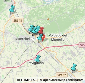 Mappa Via Ponte di Legno, 31044 Montebelluna TV, Italia (4.43636)