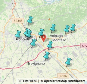 Mappa Via Ponte di Legno, 31044 Montebelluna TV, Italia (3.36308)