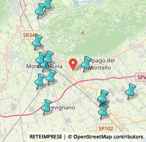 Mappa Via Ponte di Legno, 31044 Montebelluna TV, Italia (4.555)
