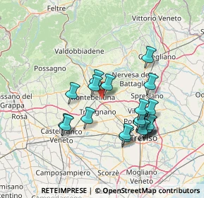 Mappa Via Ponte di Legno, 31044 Montebelluna TV, Italia (13.303)