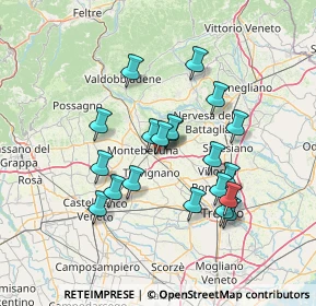 Mappa Via Ponte di Legno, 31044 Montebelluna TV, Italia (12.2965)