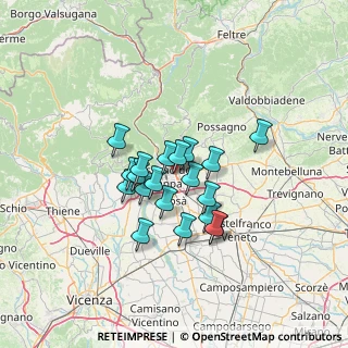 Mappa Via Arturo Toscanini, 36061 Bassano del Grappa VI, Italia (9.7425)