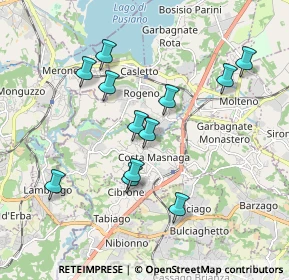 Mappa Via Bevera, 23845 Costa Masnaga LC, Italia (1.7475)