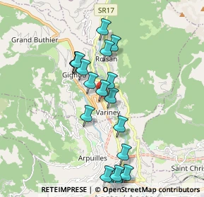 Mappa Ss 27 Km 5+048, 11010 Gignod AO, Italia (1.907)