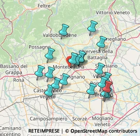 Mappa Via Antonio Pigafetta Nord, 31044 Montebelluna TV, Italia (12.8435)